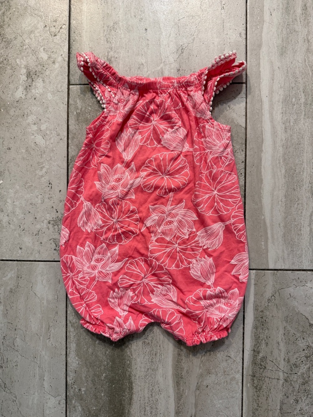 Pink Floral Baby Romper